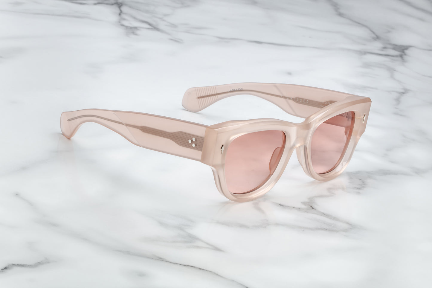 Jacques Marie Mage Chelsea sunglasses in Pink Quartz.