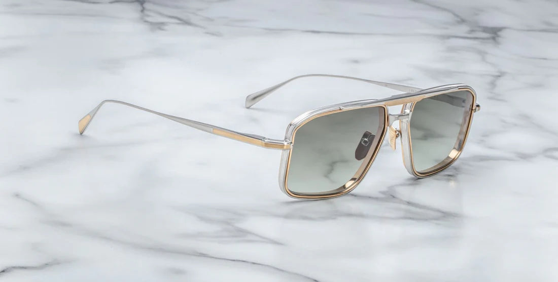Jacques Marie Mage Earl sunglasses in Silver & Gold.