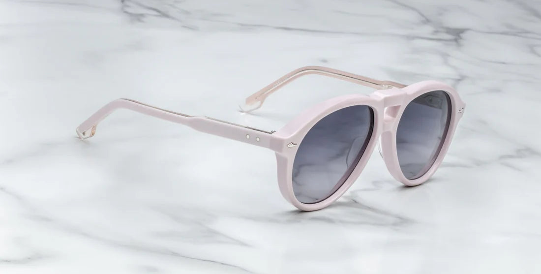 Jacques Marie Mage Valkyrie sunglasses in Marshmallow (Pink).