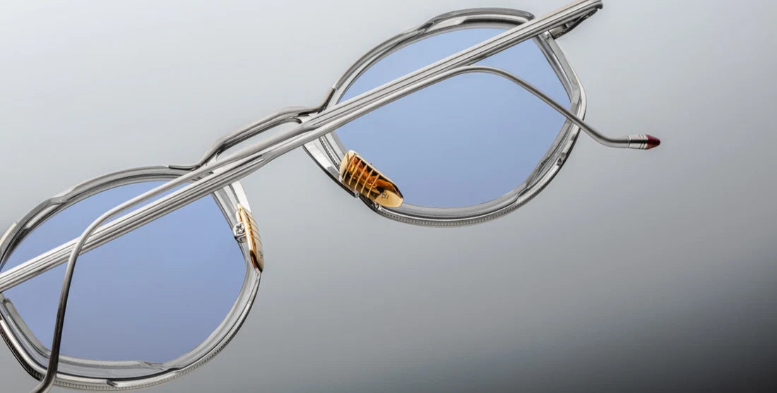 Jacques Marie Mage Aragon titanium sunglasses in Fog.