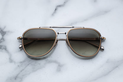 Jacques Marie Mage Commander sunglasses in silver. 