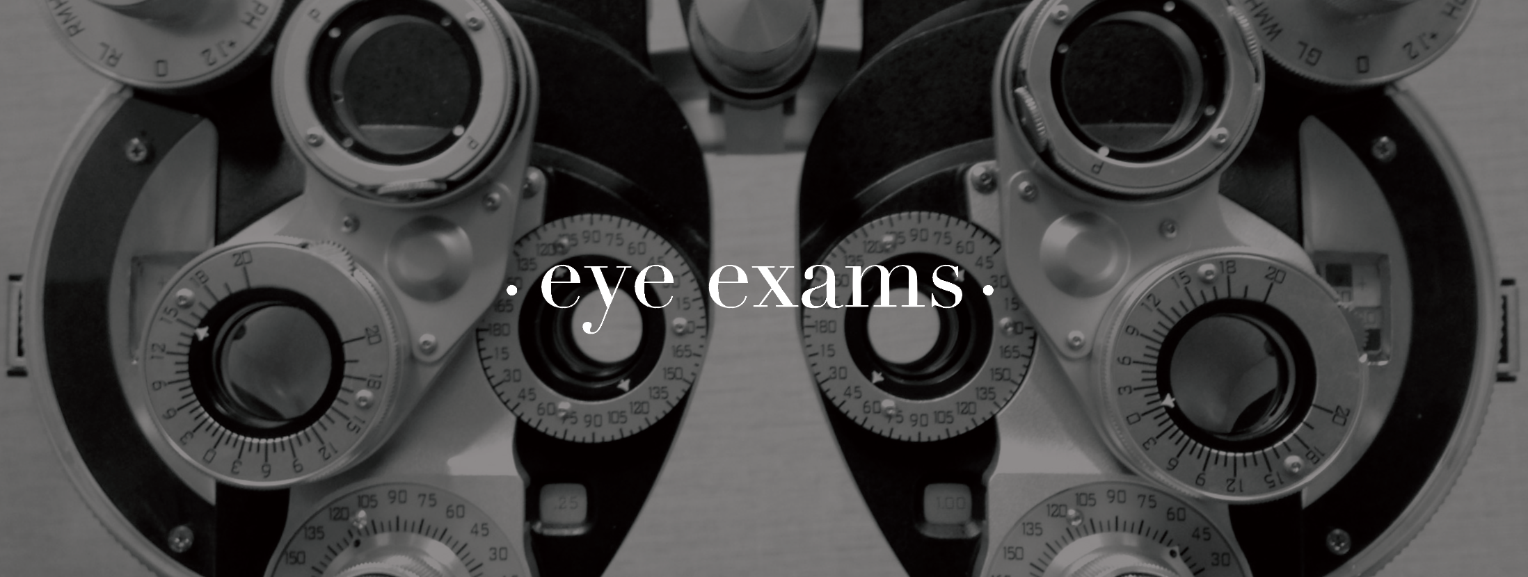 Banner image, eye exam equipment